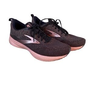 Brooks Revel 4 Running Sneakers Black / Rose Gold Sz 10.5 B